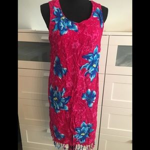 Beachwear Pink Blue & Yellow Dress